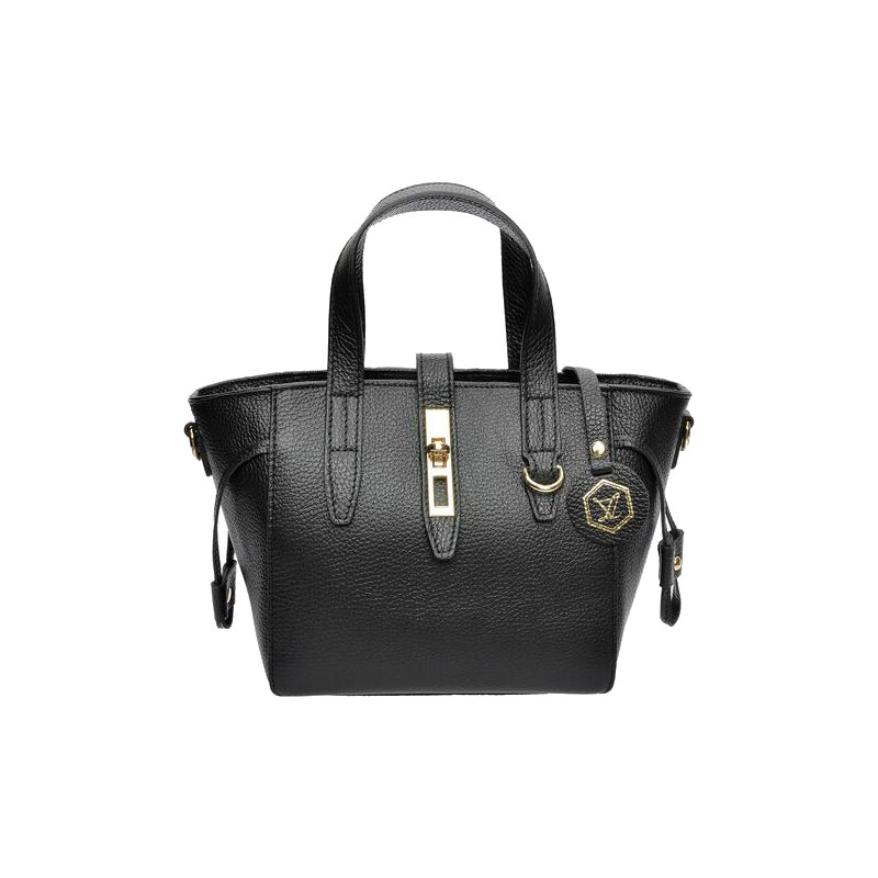 Luisa Vannini Dámska kožená kabelka LV 127 Nero 66666454