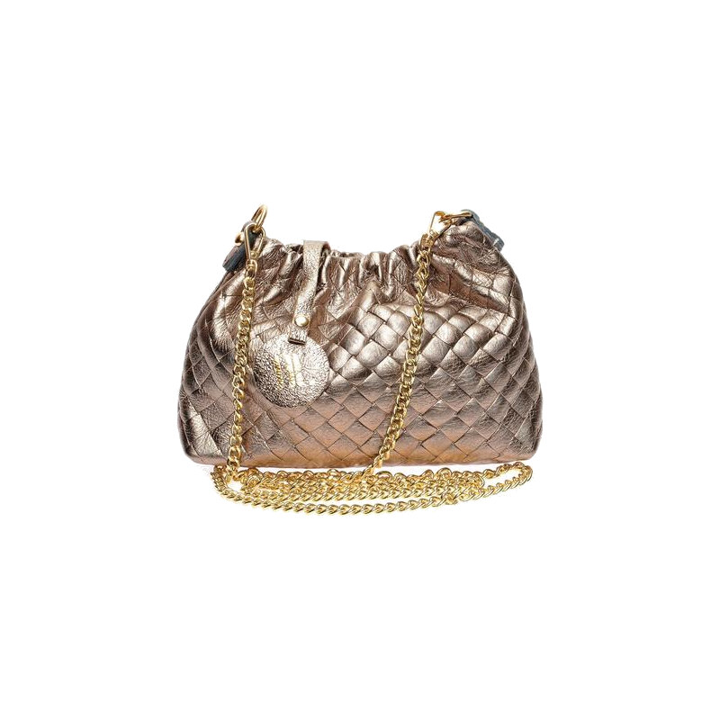 Anna Luchini Dámska kožená kabelka AL 8162 Bronzo 66666458