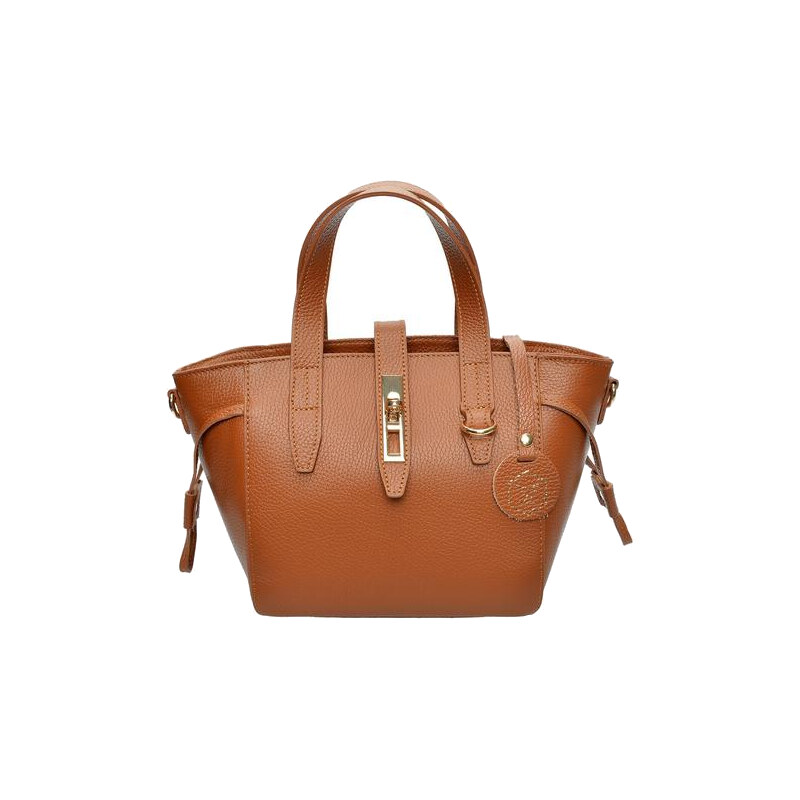 Luisa Vannini Dámska kožená kabelka LV 127 Cognac 66666461