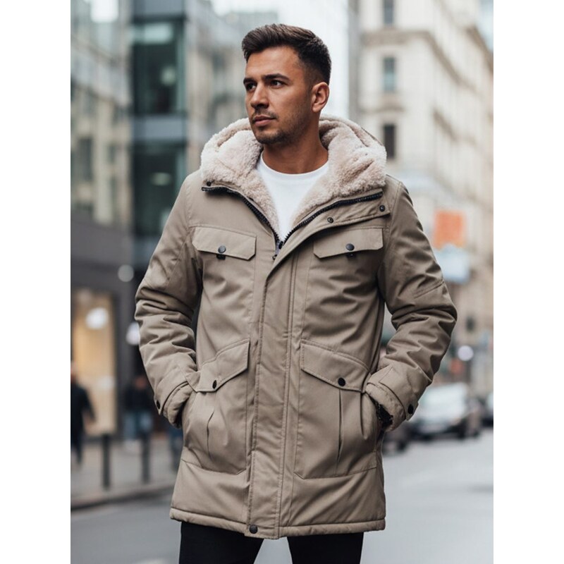 Dstreet Teplá béžová pánska parka 65638715