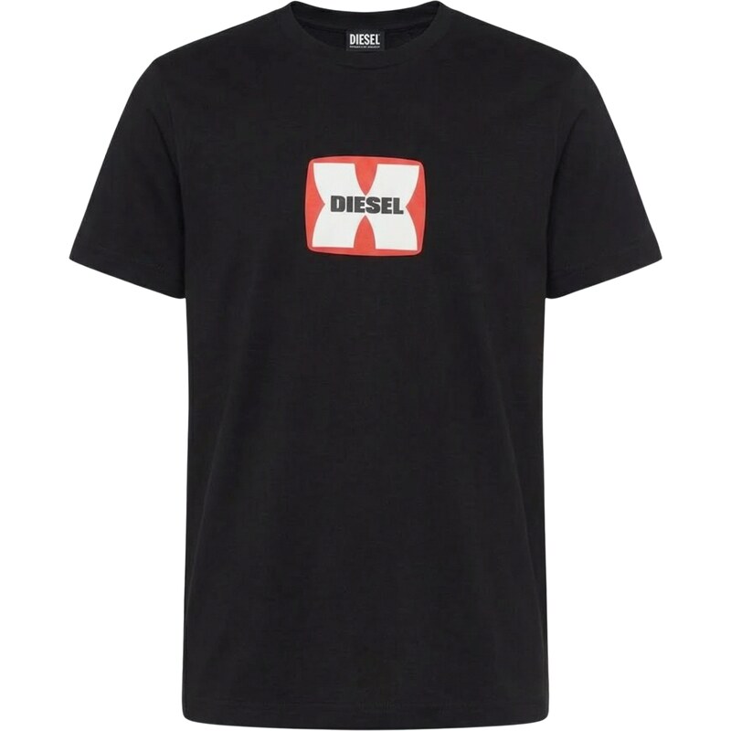 DIESEL Embossed Logo Black tričko 65003514