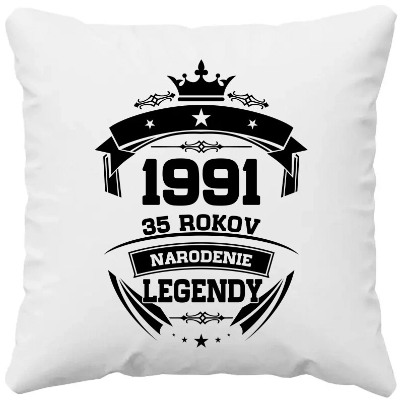E-shop Garibald 1991 Narodenie legendy 35 rokov - vankúš s potlačou