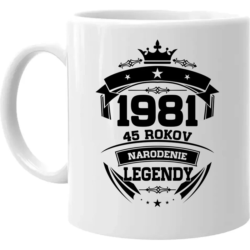 E-shop Garibald 1981 Narodenie legendy 45 rokov - keramický hrnček s