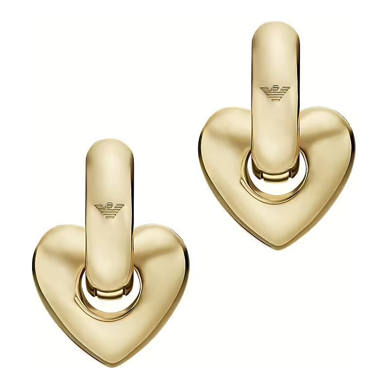 Emporio Armani Pozlátené náušnice 2v1 so srdiečkami EGS3266710 66672234