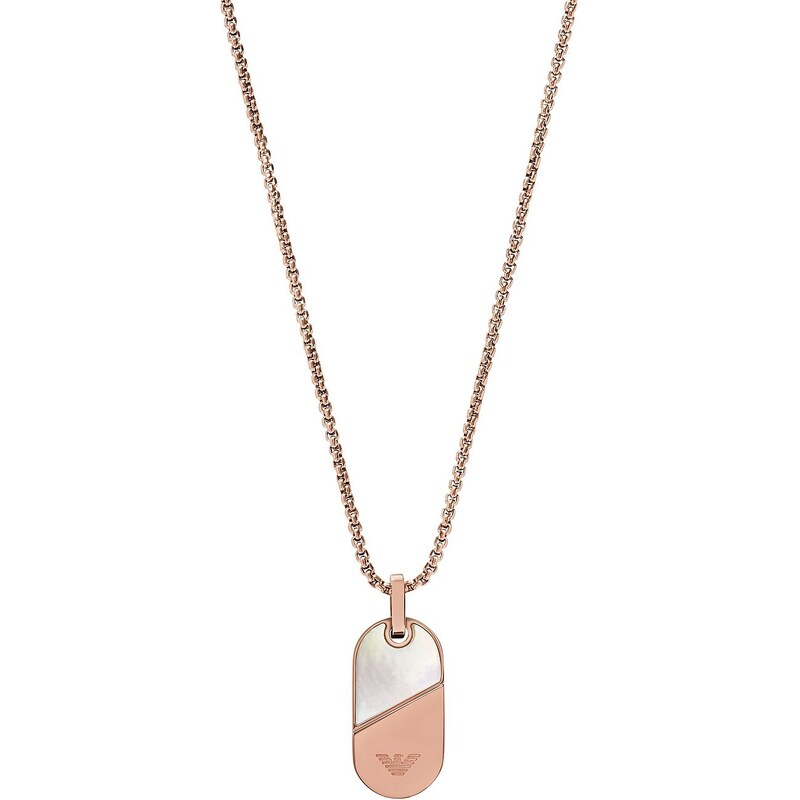 Emporio Armani Pozlátený náhrdelník s perleťou Eagle logo EGS3139221 66672248