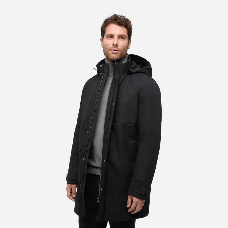 Pánska čierna parka Geox Aerantis 66111807