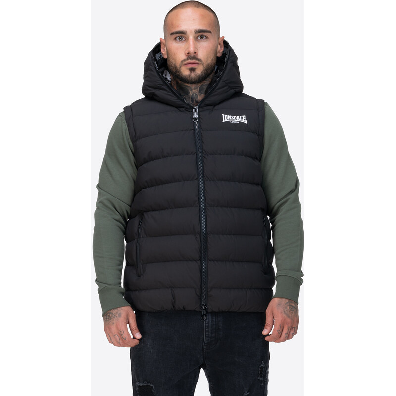 Lonsdale Mens hooded vest regular fit 65500143