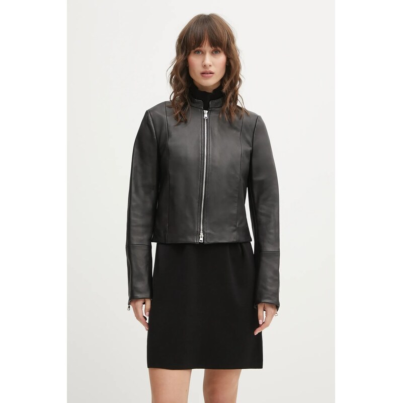 Kožená bunda HUGO Lasari 66678518