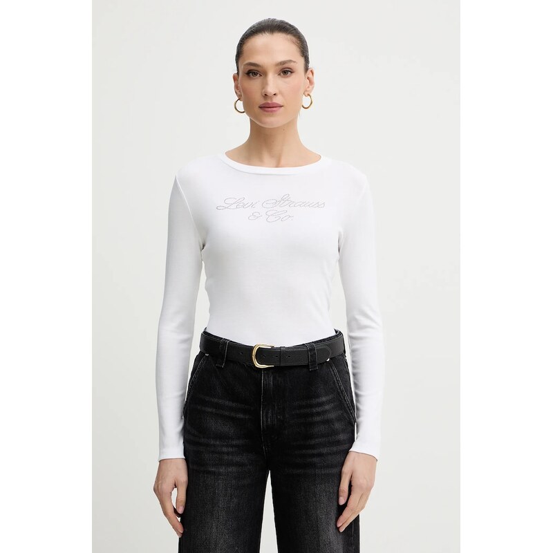 Bavlnené tričko s dlhým rukávom Levis 66654483