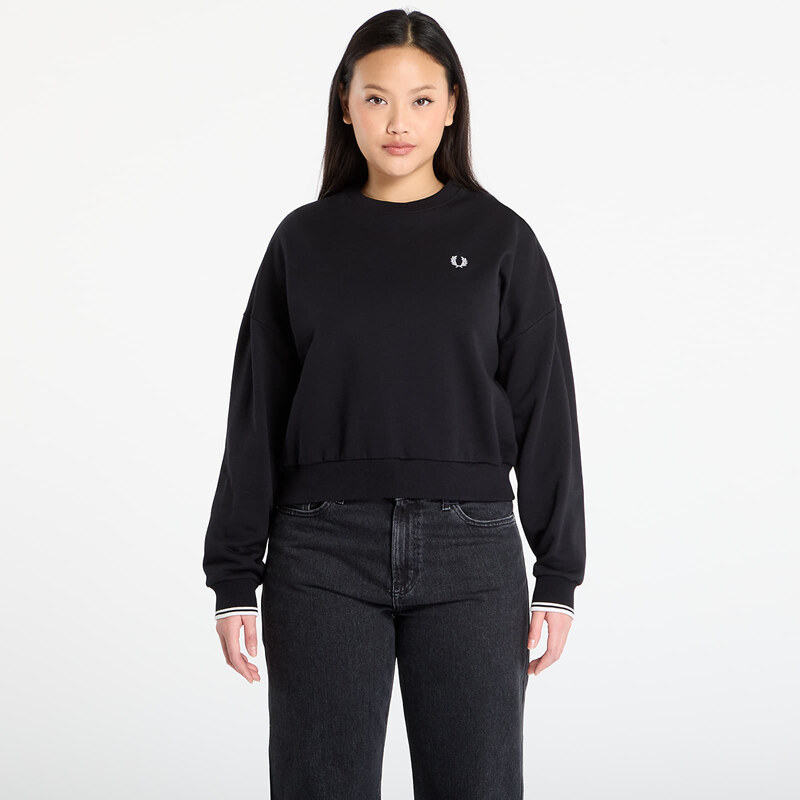Mikina FRED PERRY Tipped Sweatshirt Black 40 66675051