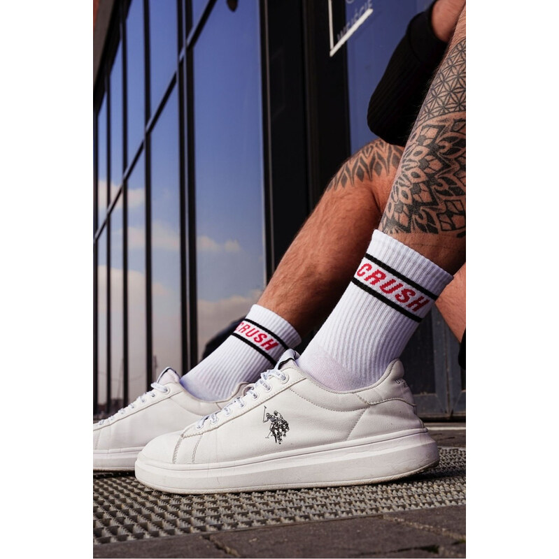 Milena Pánske ponožky CRUSH biele 66700360