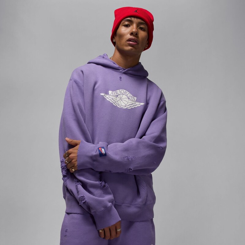 Jordan Rare Air Fleece Pullover Hoodie Purple Earth - Pánske - Mikina 66675156
