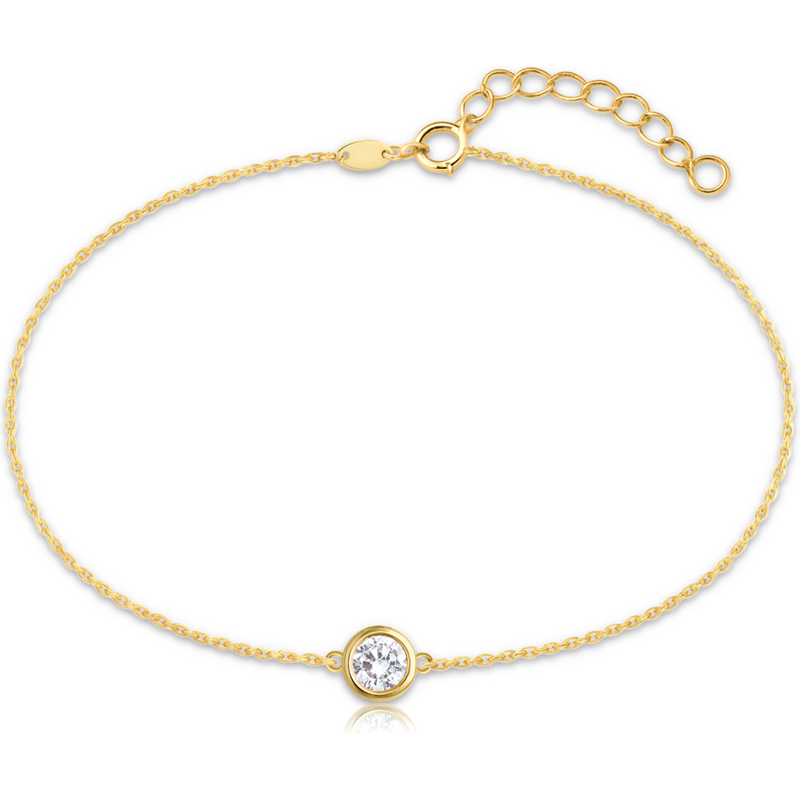 OLIVIE MINET decentný zlatý náramok s bielym zirkónom Au 585/1000 66795584