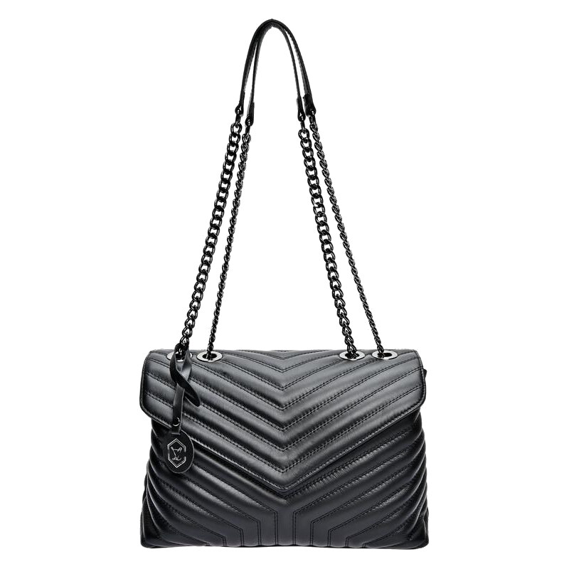 Luisa Vannini Dámska kožená kabelka LV 2183 Nero 66675515