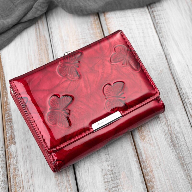 Jennifer Jones Malá lakovaná dámská peňaženka z krokodílej kože s RFID 66676016