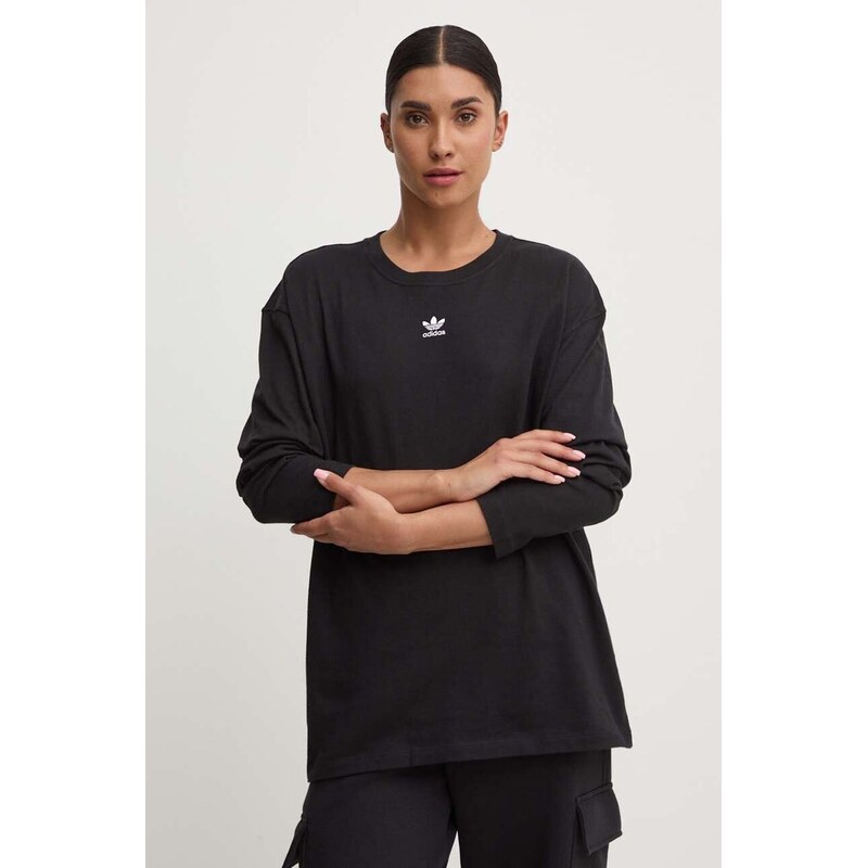 Bavlnené tričko s dlhým rukávom adidas Originals Essential 66676467