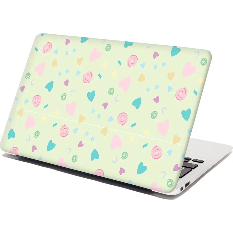 Sablio Samolepka na notebook Srdiečka a špirály 65100843