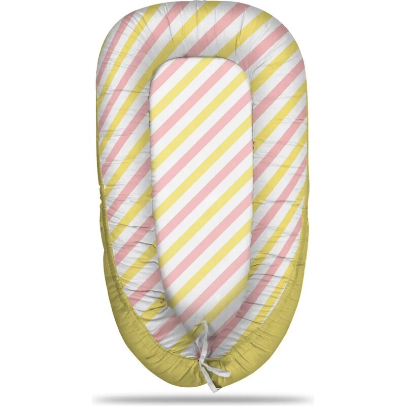 Sablio Hniezdočko pre bábätko Ružové a žlté pruhy 65114031