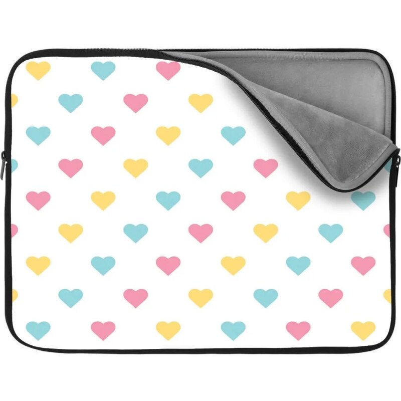 Sablio Obal na notebook Trojfarebné srdiečka 65430281