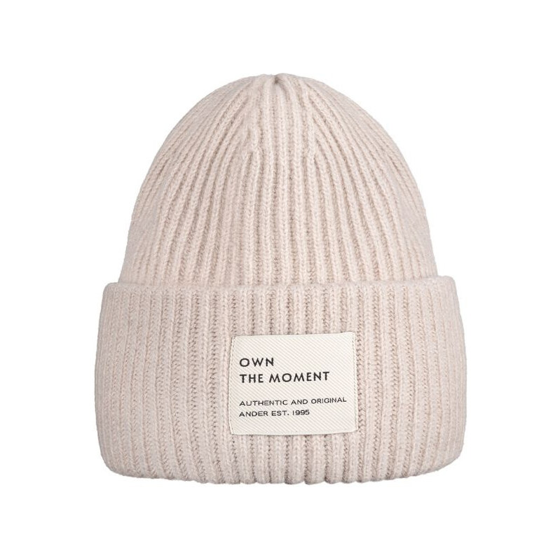 Čiapka Ander PURO BEIGE 58 z kašmíru 66678017