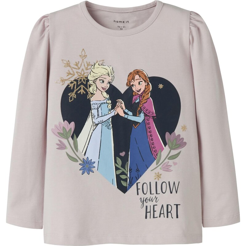 NAME IT Tričko NMFDora Frozen tmavomodrá / zlatá / svetlofialová / 66680999
