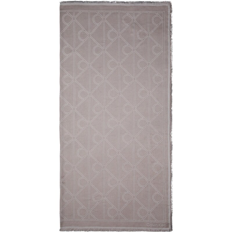 Calvin Klein Šál svetlohnedá / biela 66681665