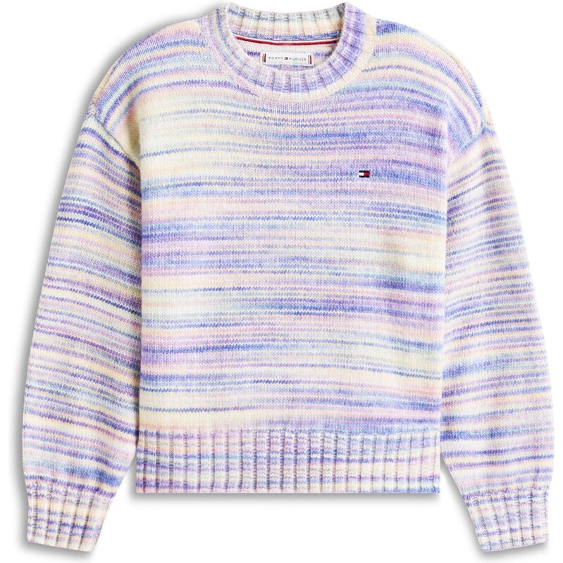 TOMMY HILFIGER Sveter modrá / pastelovo žltá / fialová / biela 66681698