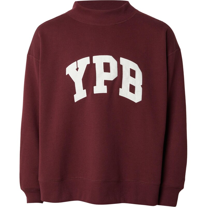 Abercrombie & Fitch Mikina vínovo červená / biela 66681727