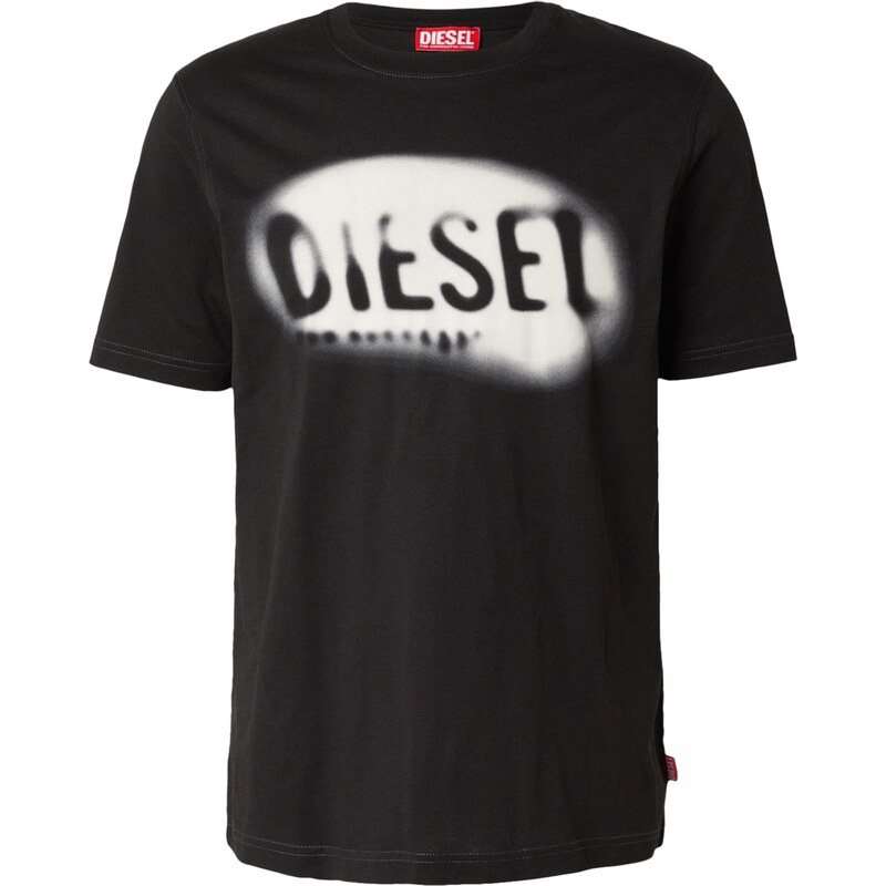 DIESEL Tričko T-ADJUST-V2 čierna / biela 66681771