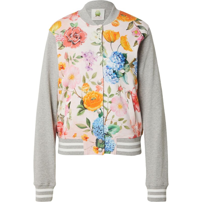 PRINCESS GOES HOLLYWOOD Tepláková bunda sivá melírovaná / oranžová / 66681887