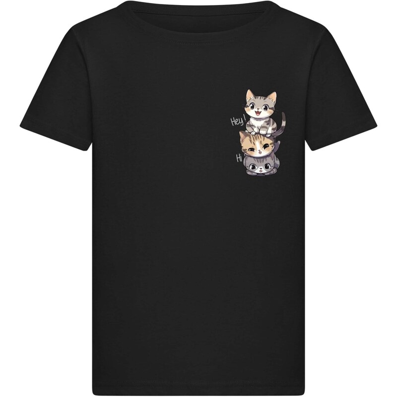 Merchcode Tričko Hi Cats svetlohnedá / kamenná / tmavosivá / čierna 66707150