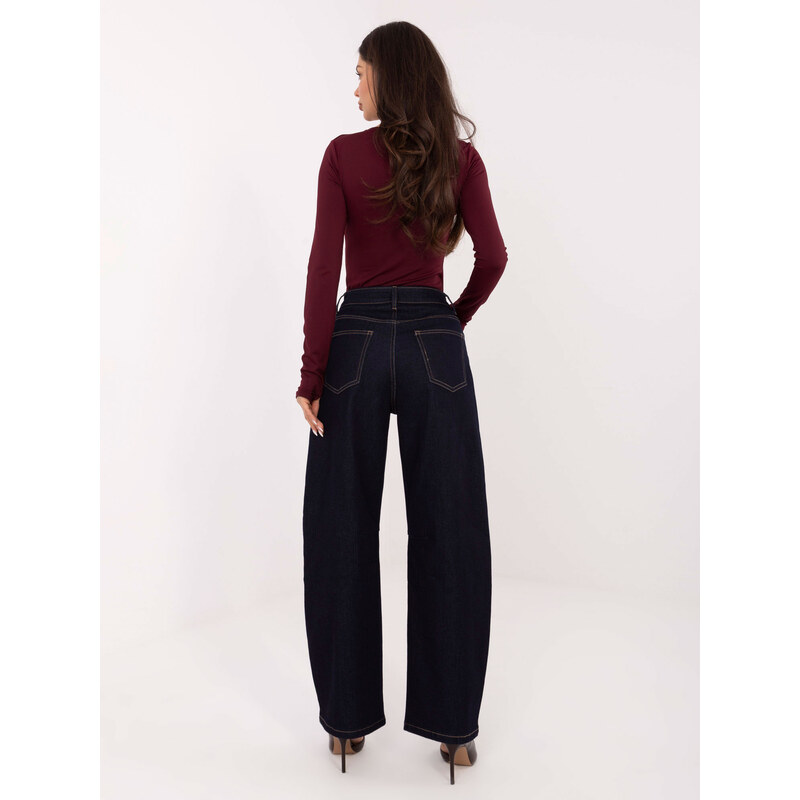 MARIVY Dámske rovné rifle v tmavomodrej farbe 66683253