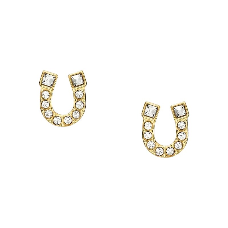 Fossil Pozlátené kôstkové náušnice Podkova JF04908710 66682917