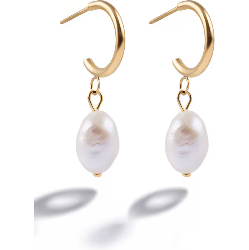Marc Malone Pozlátené náušnice s umelou perlou Majstré MCE250370G 66682898