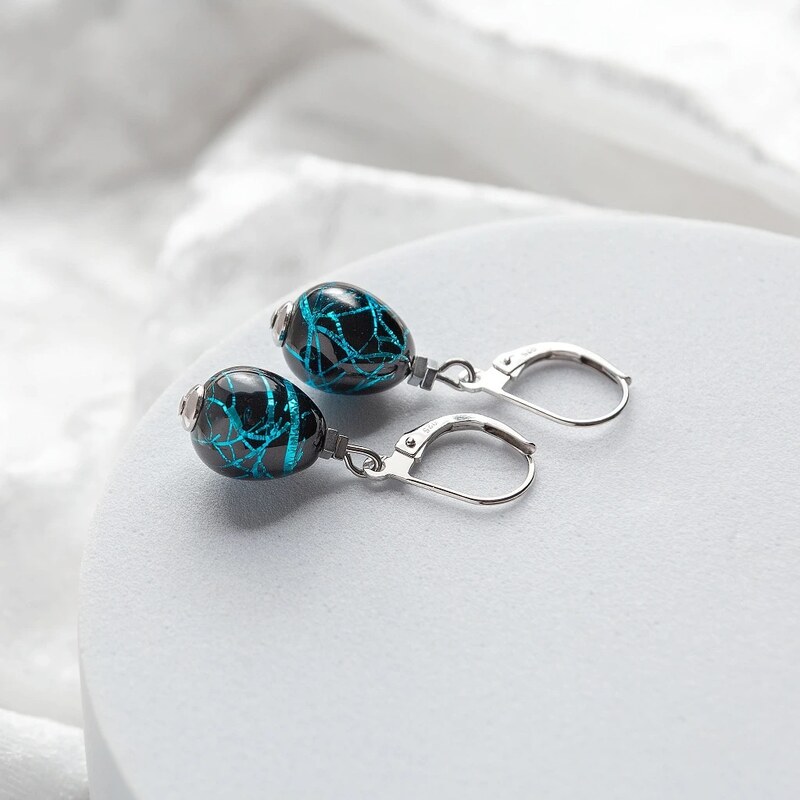 Lampglas Náušnice Cobalt Nude s rýdzim striebrom ENM3/AG/RHO 66682899