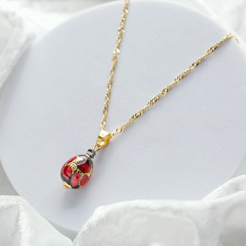 Lampglas Náhrdelník Vermilion Nude s 24-karátovým zlatom NNM2/AG/POZ 66682994