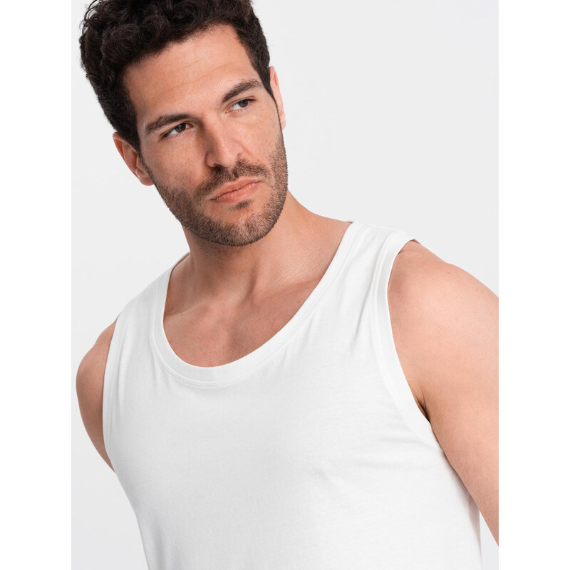 Ombre Mens BASIC cotton tank top - white 54199124