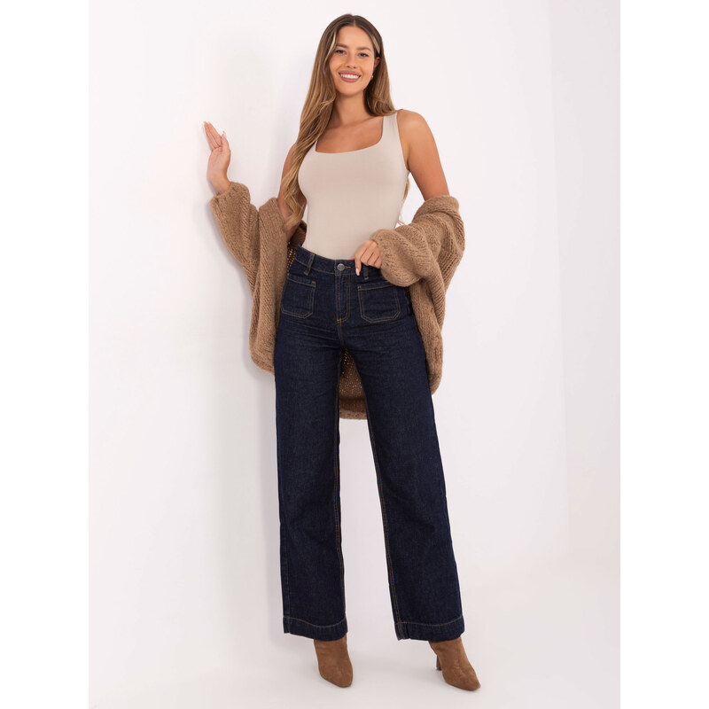 FPrice Nohavice D80018BB62456D298 navy blue 66690752