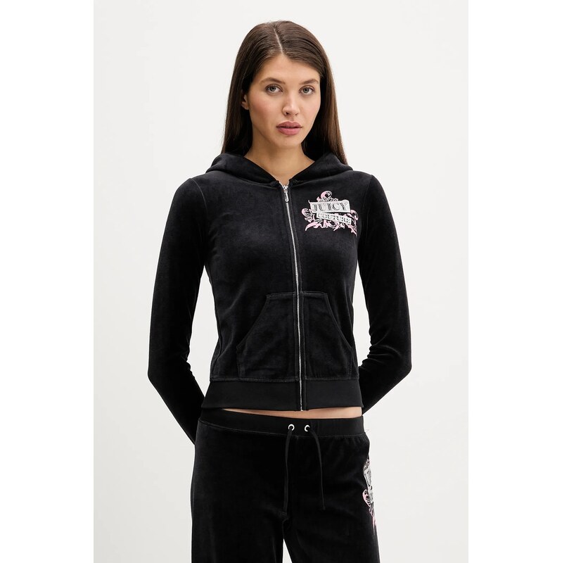 Velúrová mikina Juicy Couture Wrap You Up 66691891