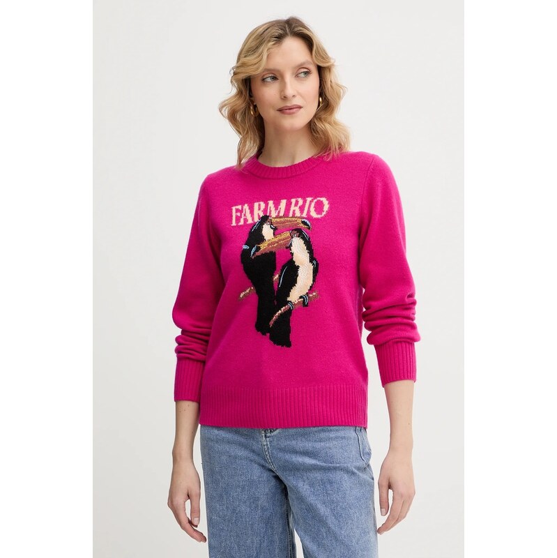 Sveter s prímesou vlny Farm Rio 66692048
