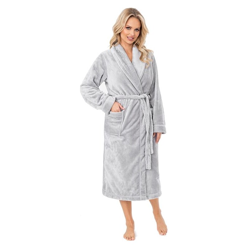 Donna Dámsky dlhý župan Pamela II sivý 66693456