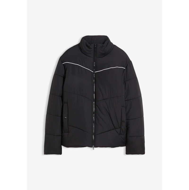 bonprix Vatovaná páperová bunda, farba čierna 66692321