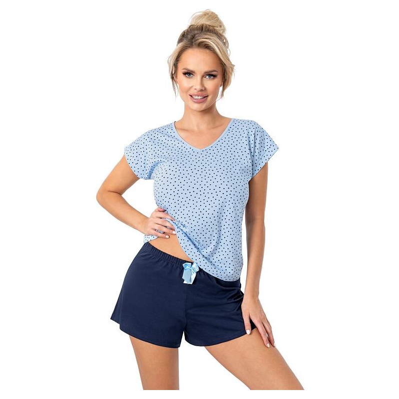 Donna Dámske krátke pyžamo Star short tmavomodré 66693466