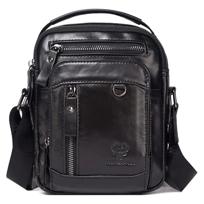 Humerpaul kožená taška cez rameno Murat Čierna 4L 65230541