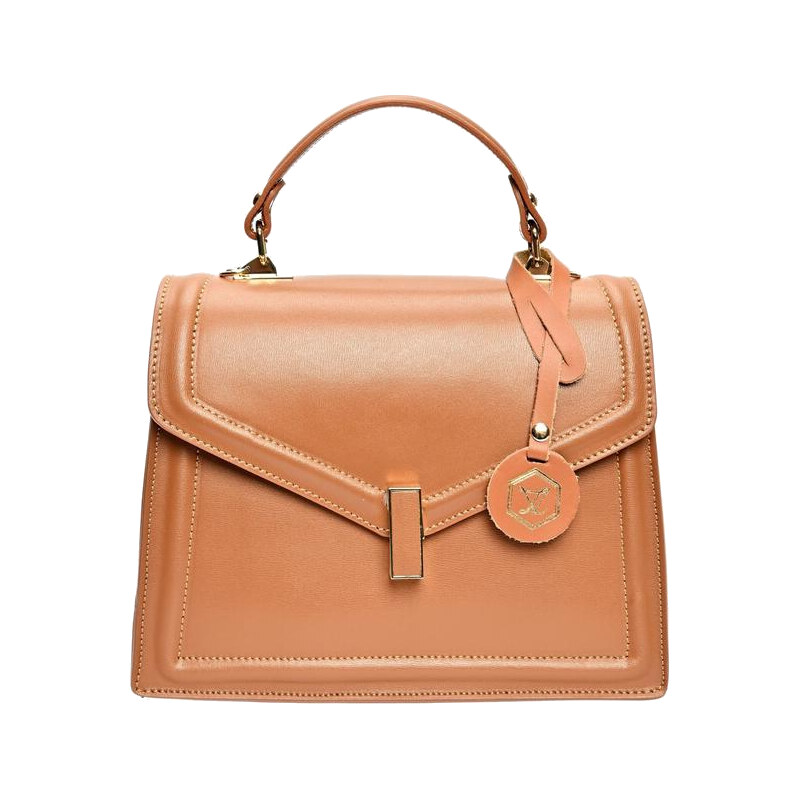 Luisa Vannini Dámska kožená kabelka LV 3150 Cognac 66694452