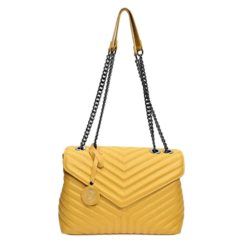 Luisa Vannini Dámska kožená kabelka LV 2183 Senape 66694455