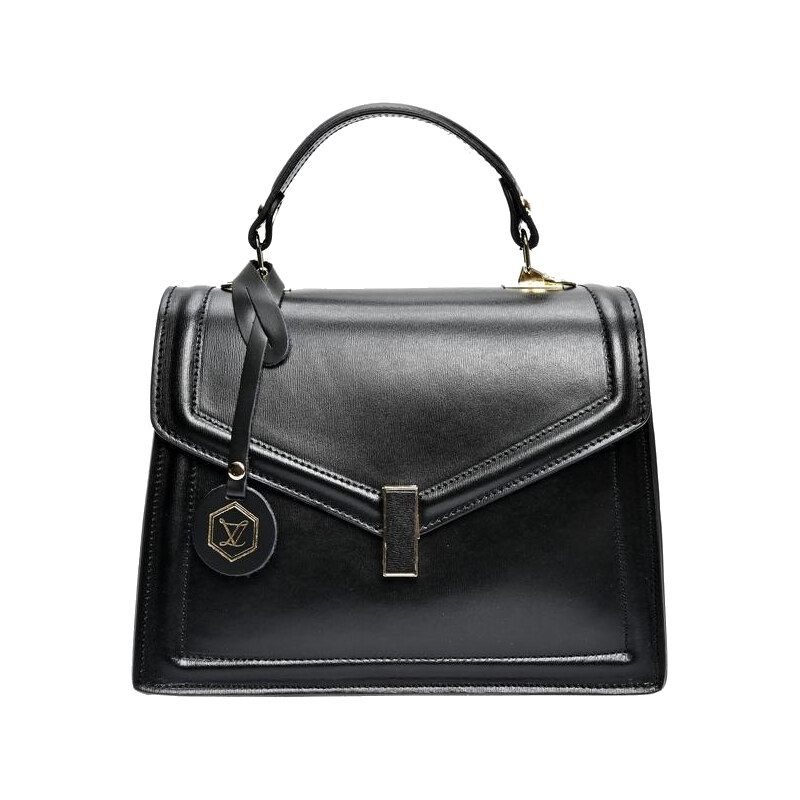 Luisa Vannini Dámska kožená kabelka LV 3150 Nero 66694456