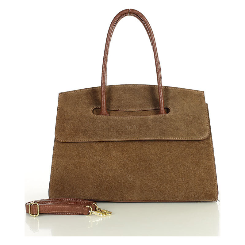 MARCO MAZZINI Hnedá dámska kožená hobo kabelka (s293b) 66700495