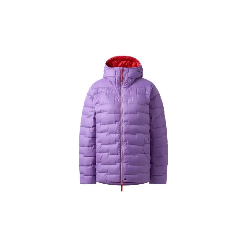 Haglöfs ROC Flash Down hood W dámska bunda Purple Ice/Tech Red vel. S 66697143