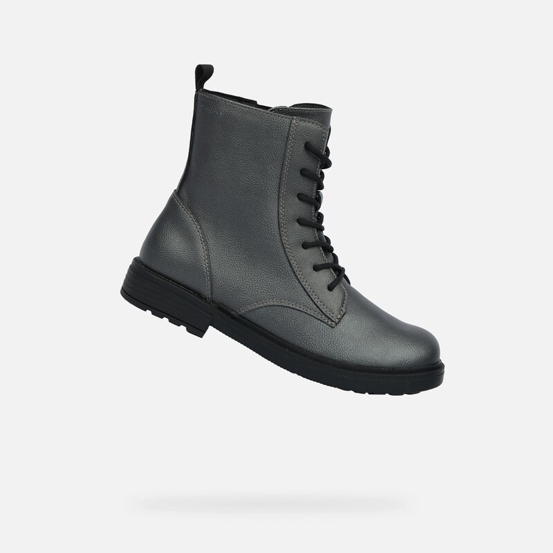 Sivé dievčenské členkové topánky Geox Eclair Girl 66700318